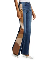 Patchwork Flare Jeans