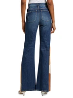 Patchwork Flare Jeans