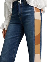 Patchwork Flare Jeans