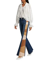 Patchwork Flare Jeans