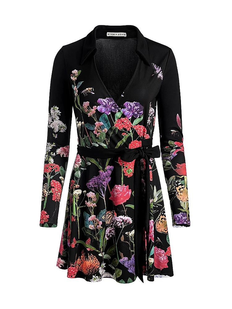 Millicent Floral Tie-Waist Fit & Flare Minidress