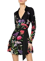 Millicent Floral Tie-Waist Fit & Flare Minidress