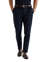 Cotton and Virgin Wool Gabardine Italian Fit Trousers