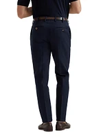Cotton and Virgin Wool Gabardine Italian Fit Trousers