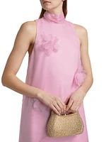 Sylvia Appliquéd Silk Shift Minidress