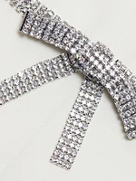 Chani Crystal Bow Embellished Shift Minidress