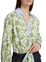 Mariana Ivy Paisley Poplin Top