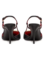 VLogo Signature Calfskin 80MM Slingback Pumps