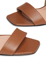 Leather 85MM Block Heel Sandals