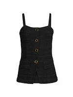 Plaid Textured Knit Tank