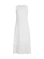 Pointelle-Knit Midi-Dress