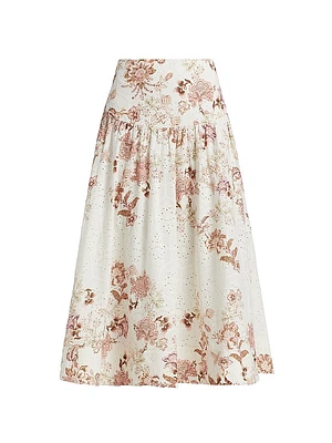 Diza Floral Midi-Skirt
