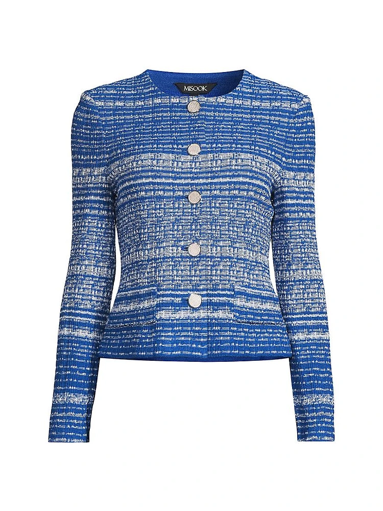 Mélange Tweed Knit Jacket