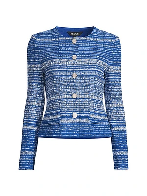 Mélange Tweed Knit Jacket