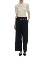 Deeda Crewneck Stripes Sweater