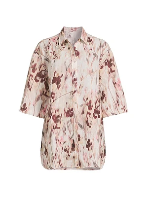 Printed Linen Blouse