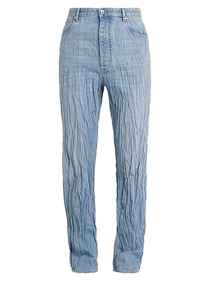 Crushed-Effect Jeans