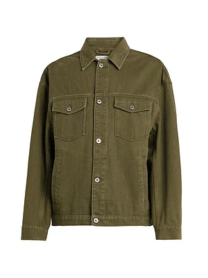 Denim Button-Front Jacket