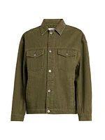 Denim Button-Front Jacket