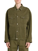 Denim Button-Front Jacket