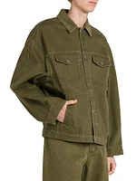 Denim Button-Front Jacket