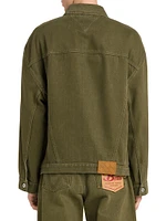 Denim Button-Front Jacket