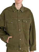 Denim Button-Front Jacket