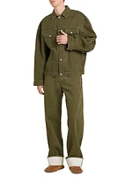 Denim Button-Front Jacket