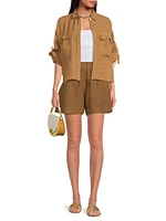 Linen Pull-On Shorts