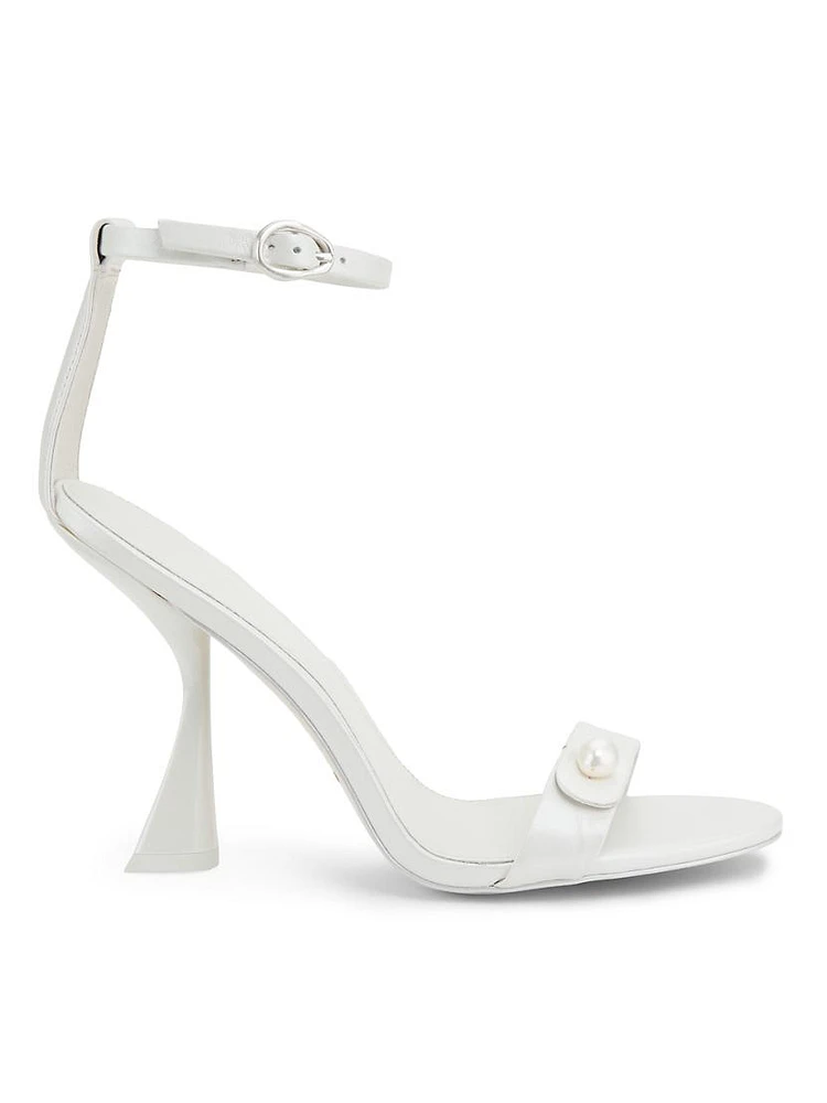 Zenita Leather 100MM Heel Sandals