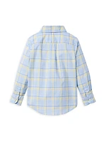Little Boy's & Plaid Shirt Shorts Set