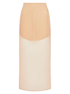 Sylkie Shirt Tail Midi-Skirt