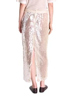 Sylkie Sequined Midi-Skirt