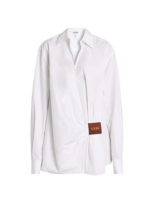Draped Cotton Shirt