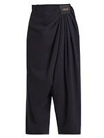 Cropped Draped Trousers