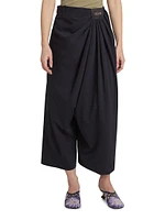 Cropped Draped Trousers