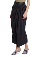 Cropped Draped Trousers