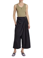 Cropped Draped Trousers