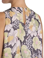 Floral Silk Relaxed Gown