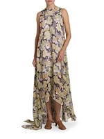 Floral Silk Relaxed Gown