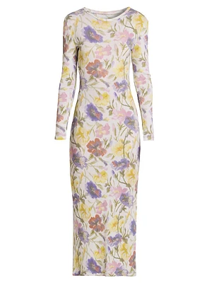 Floral Body-Con Midi-Dress