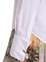 Tie-Neck Cotton Shirt