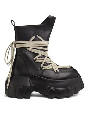 Megalaced Mega Tractor Leather Combat Boots