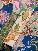 Patchwork Printed Button-Front Midi-Dress
