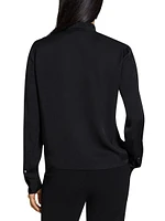 Silk Tie-Neck Blouse