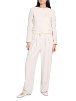 Crepe Collarless Jacket