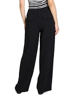 Pleated Crêpe Casual Pants