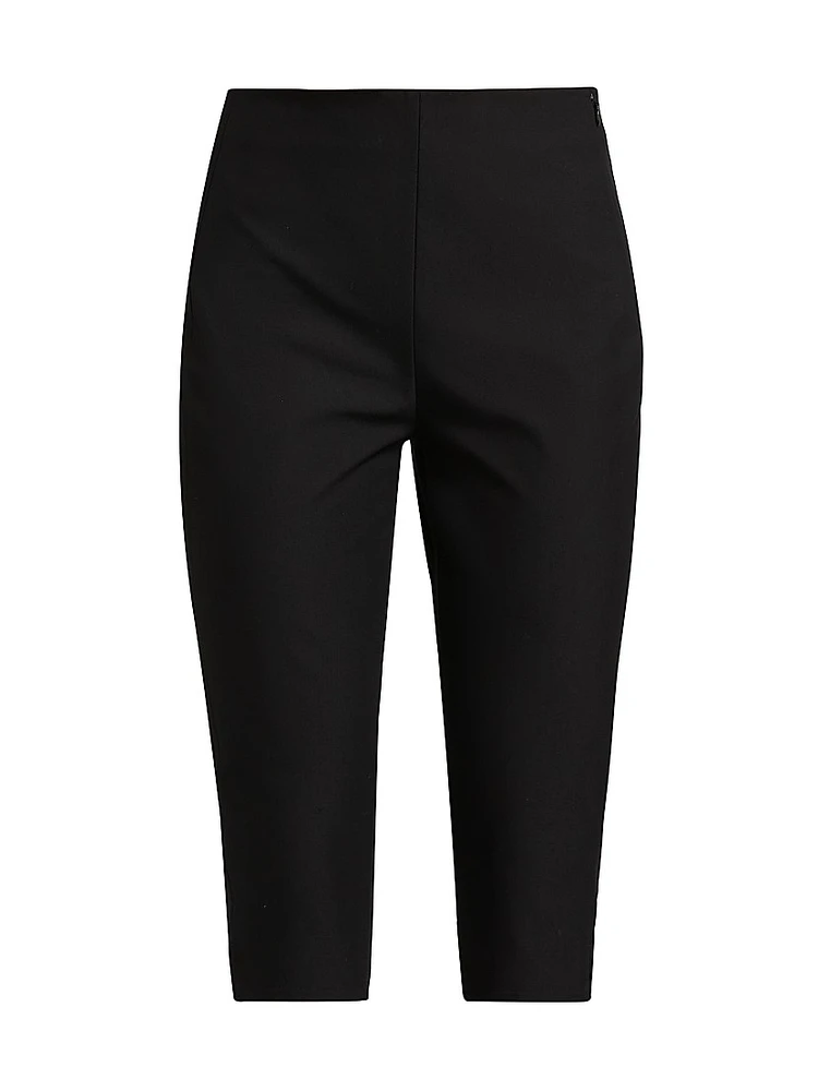 Tight Cotton-Blend Capri Pants