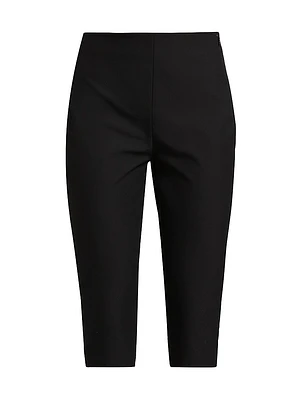 Tight Cotton-Blend Capri Pants