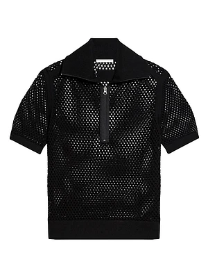 Mesh Quarter-Zip Shirt
